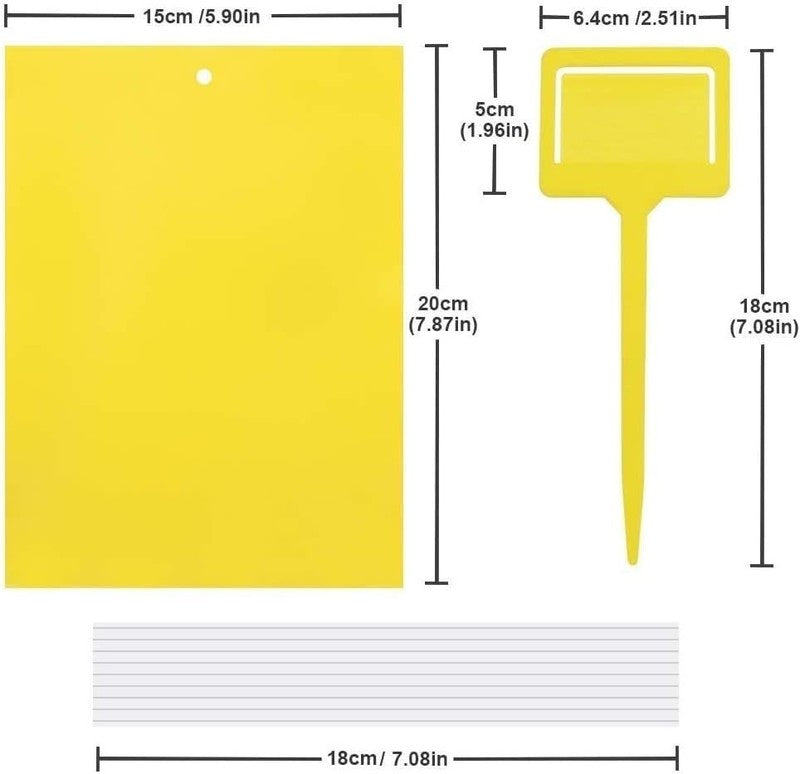 20-Pack Yellow Sticky Traps for Flying Insects - 6x8 Inches with Twist Ties1