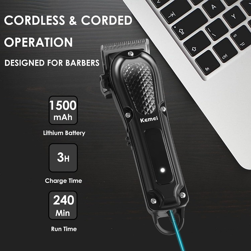 Hair Clippers for Men, Professional Barber Clipper for Hair Cutting Cordless & C2