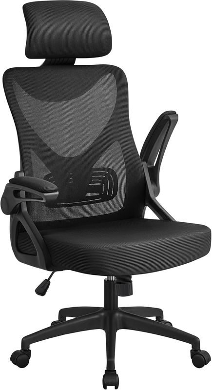 Ergonomic High Back Office Chair with Headrest & Lumbar Support   Black9