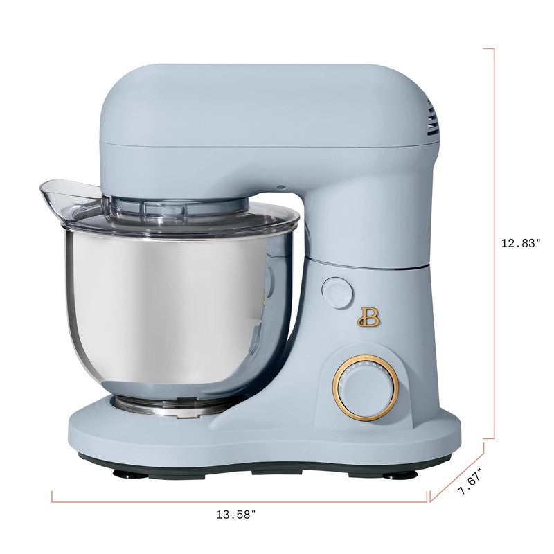 3.5 Qt Stand Mixer Cornflower Blue w/ Flat Beater Dough Hook & Whisk7
