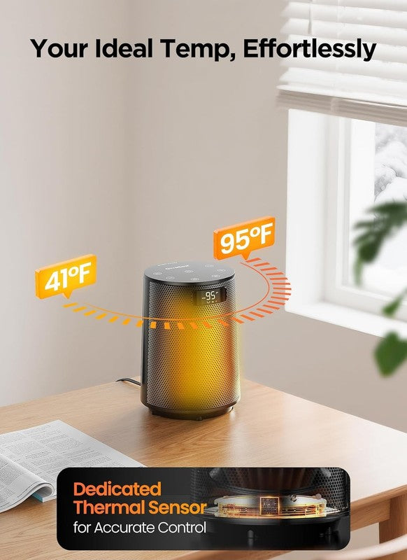 1500W Portable Electric Space Heater w/ Thermostat, Remote, 70° Oscillation2