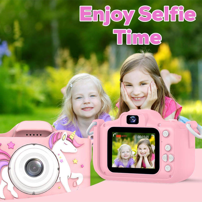 Unicorn Kids Camera for Girls Age 3-12, Selfie Camera for Girls, 1080P HD Kids V2