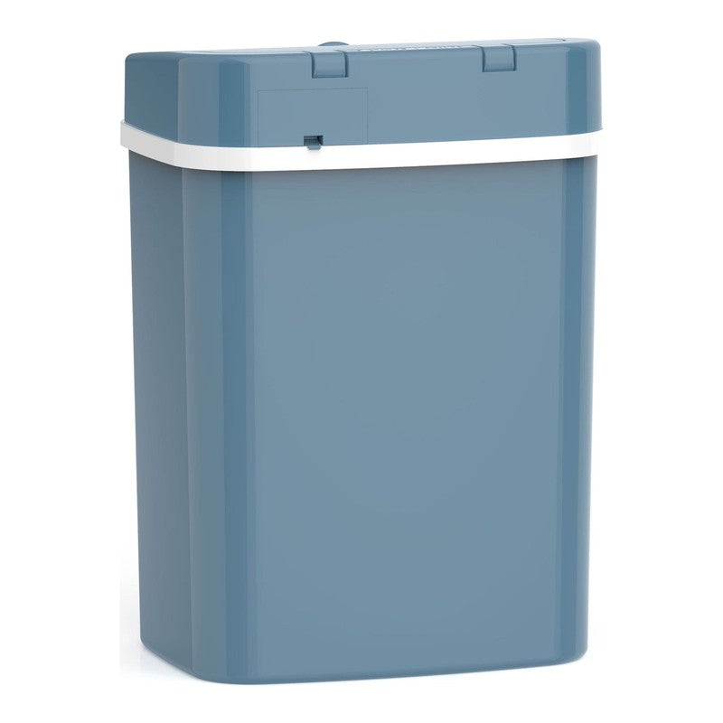 3 Gallon Motion Sensor Bathroom Trash Can, Hands Free Soft Close Lid, Steel Blue6