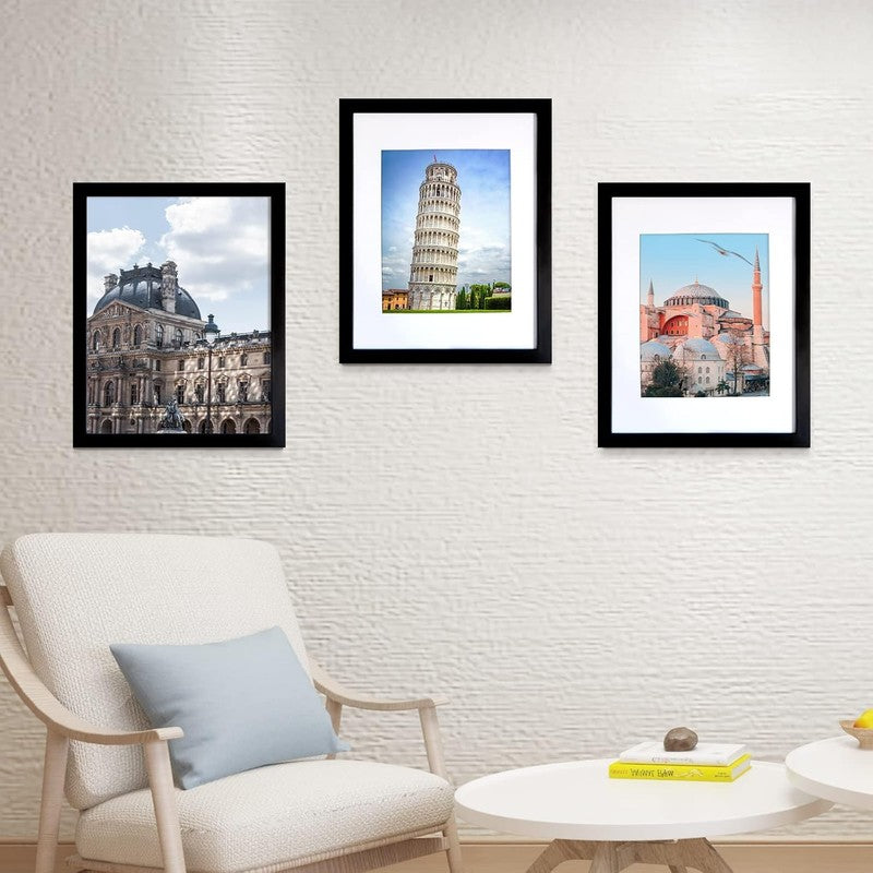 Black 11x14 Picture Frame Set of 10 for 8x10 or 11x14 Photos, Wall Mounting3