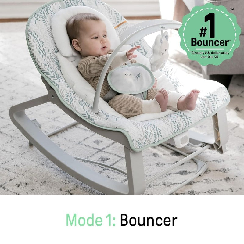 Keep Cozy 3 In 1 Grow with Me Vibrating Baby Bouncer Seat & Infant to Toddler Ro4