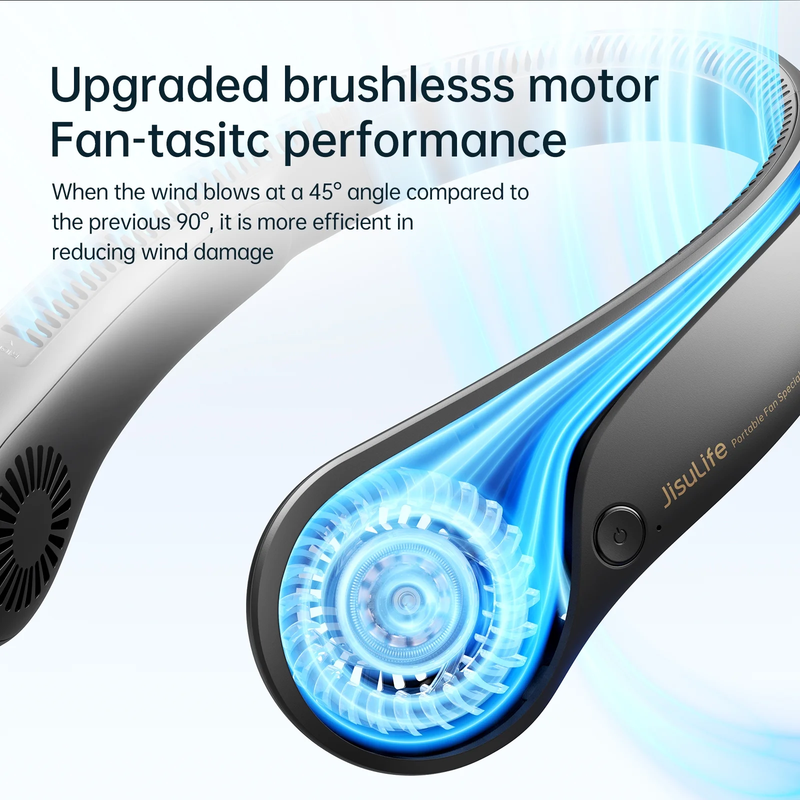 Portable Neck Fan Bladeless Rechargeable Wearable 5 Speed 16H Battery1
