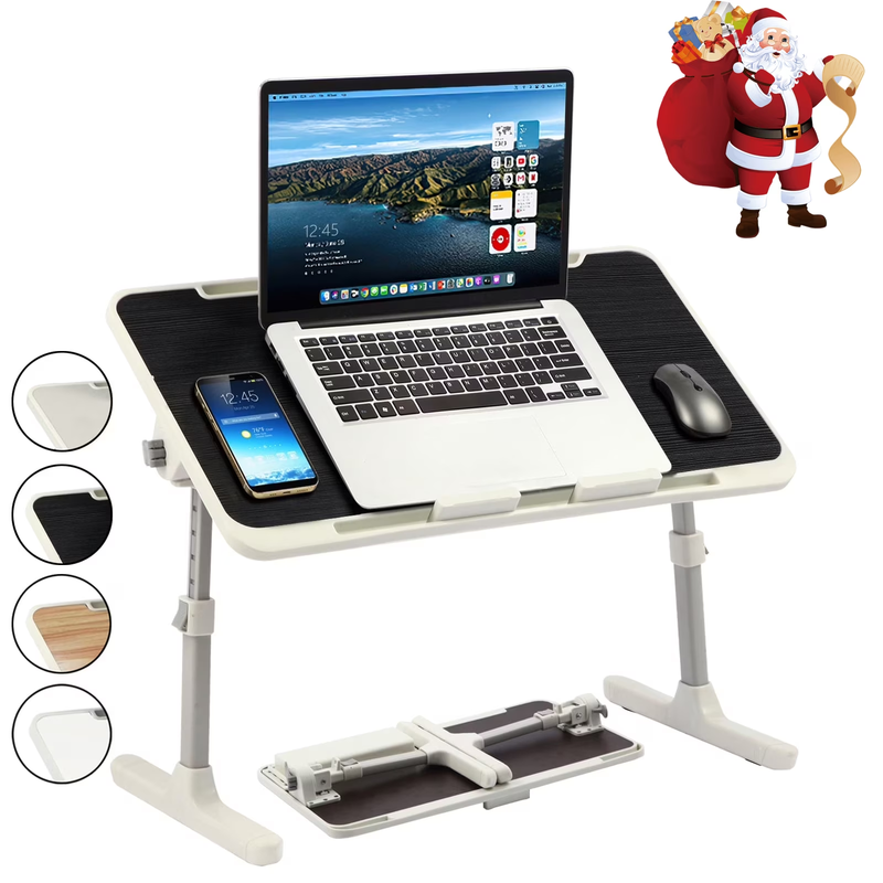 Height & Angle Adjustable Lap Desk Foldable Laptop Stand Bed Tray Black8