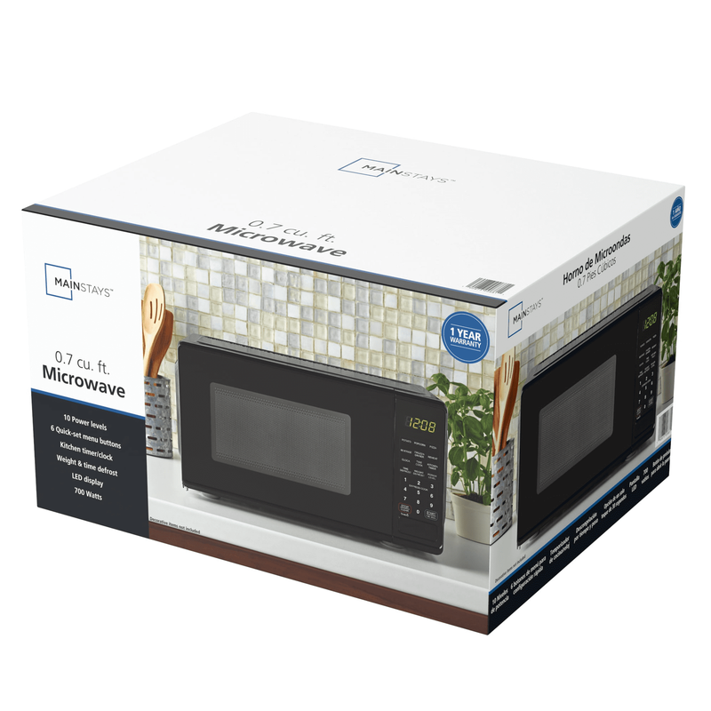 0.7 Cu Ft Countertop Microwave Oven, 700 Watts, Black9
