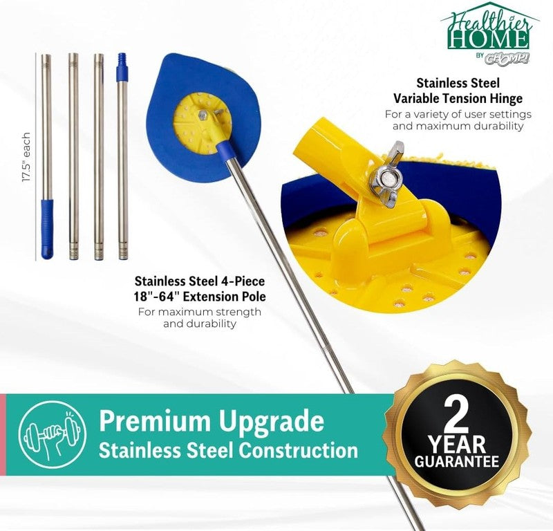 CHOMP Extendable Wall Cleaner & Mop - 5-Minute Ceiling & Baseboard Duster1