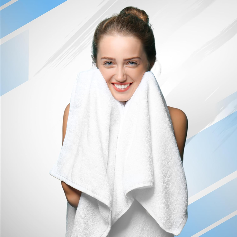 Luxury 100% Cotton Towel Set – 8 Piece Bathroom Towel Set (2 Bath Towels, 2 Hand4