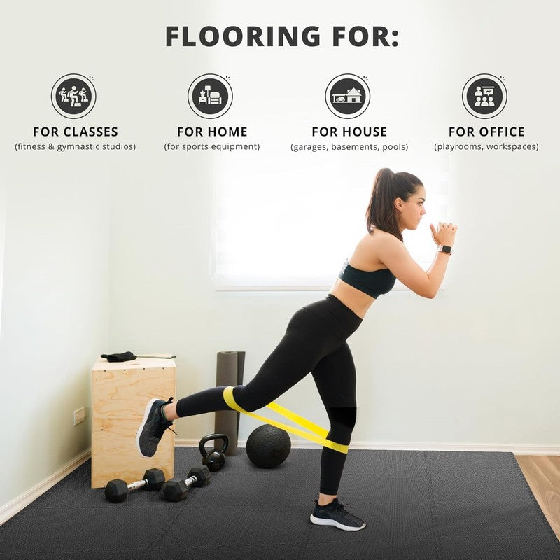 18Pcs EVA Foam Gym Mats Set 12.6"x12.6" Interlocking Tiles 18Sqft Floor6