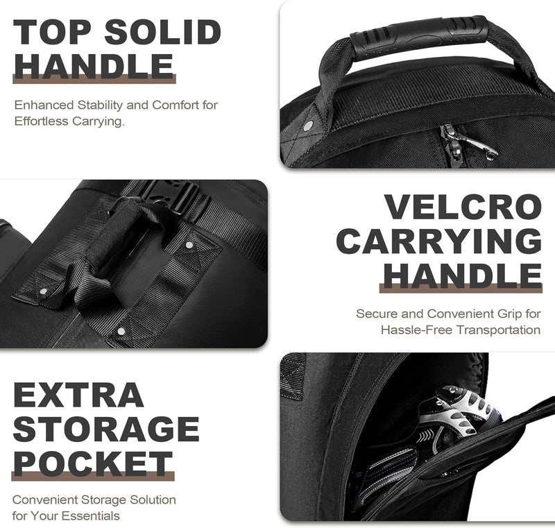 Golf Travel Bag Heavy Duty 600D Polyester Soft Sided w Wheels Universal Size5