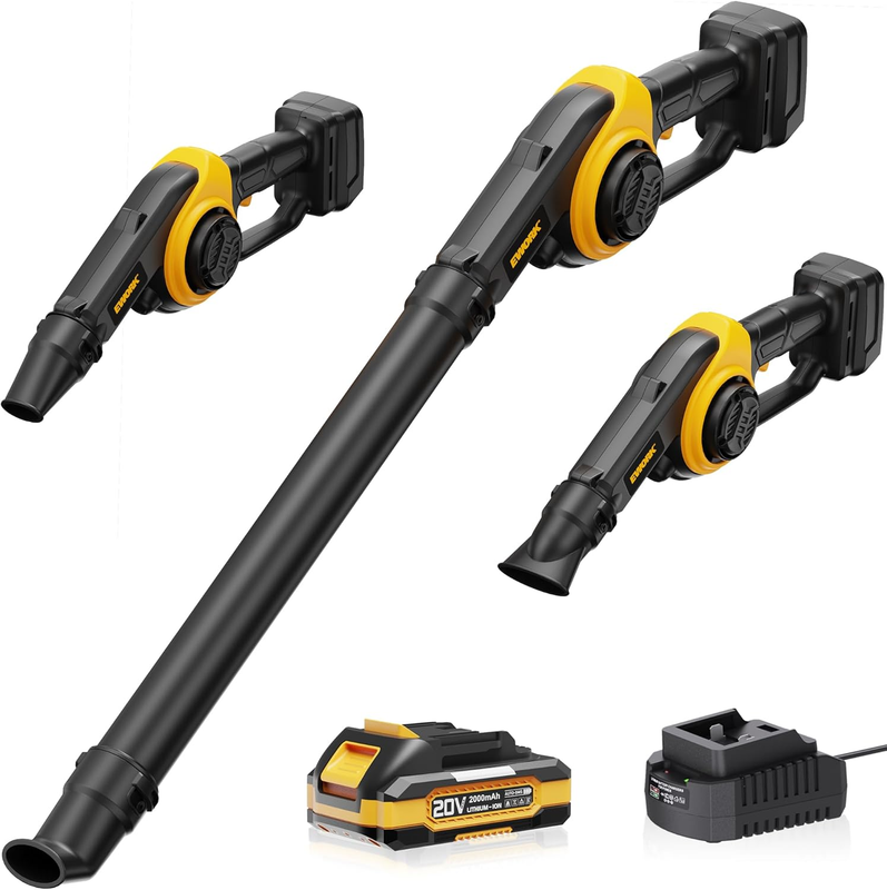 Leaf Blower Cordless 20V 200MPH w/ Battery, Charger, 3 Speed Lightweight6