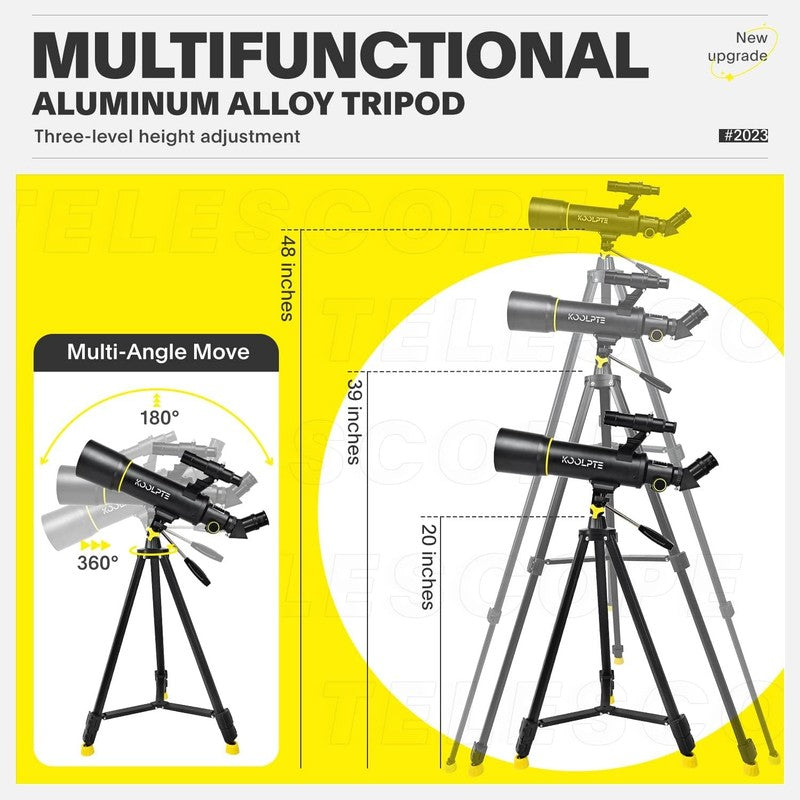 70mm Portable Telescope with Tripod & Phone Adapter for Kids & Adults4