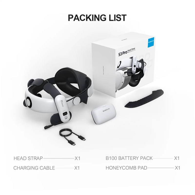 S3 Pro 10000mAh Battery Head Strap Wireless VR Accessory for Meta Quest 3/3S2