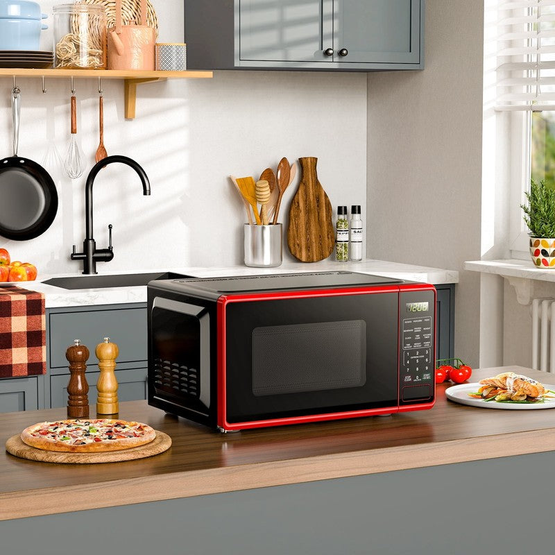 0.7 Cu Ft Countertop Microwave Oven, 700 Watts, Red8