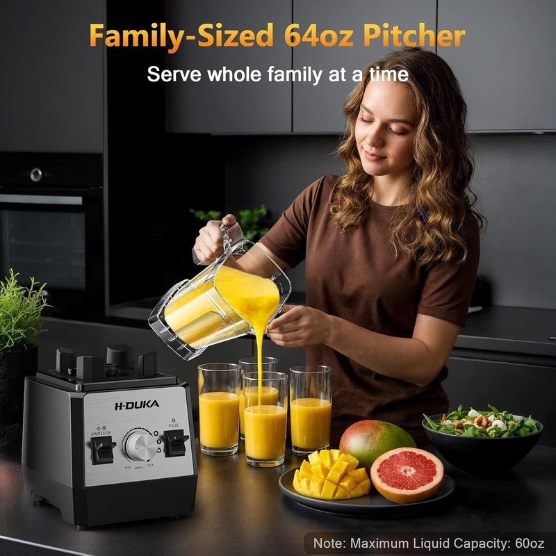 Blender, Countertop Blenders for Kitchen with 64Oz Pitcher, Powerful 25000 PRM B3