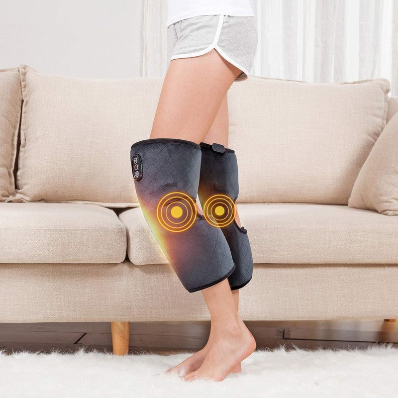 Heated Knee Massager w/ Vibration Heat Pain Relief Knee Pad Pair7