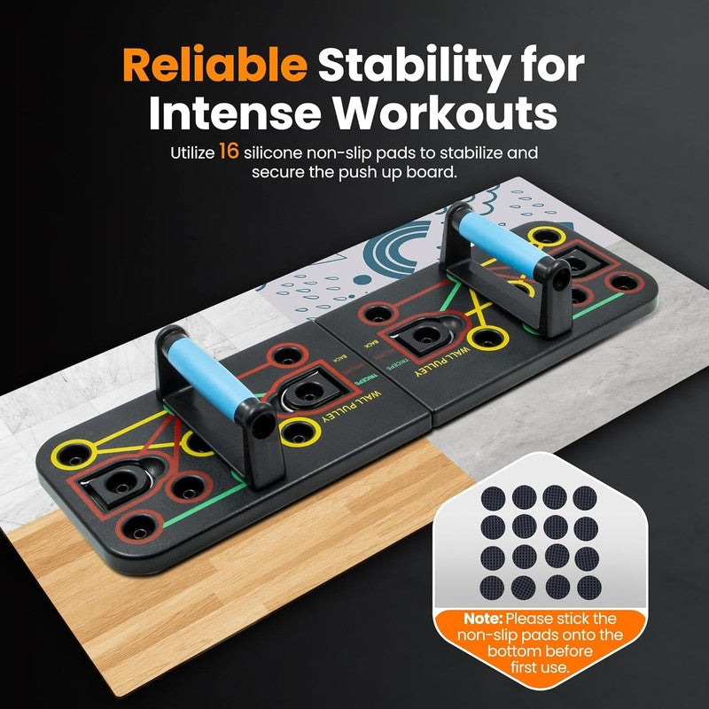 Push Up Board Home Gym 20 in 1 Pilates Bar Resistance Bands Ab Wheel3