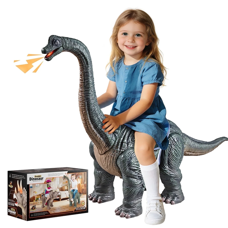 Wonder Living Dinosaur Ride on Toy Cars for Kids,Realistic Brachiosaurus Push Ca0
