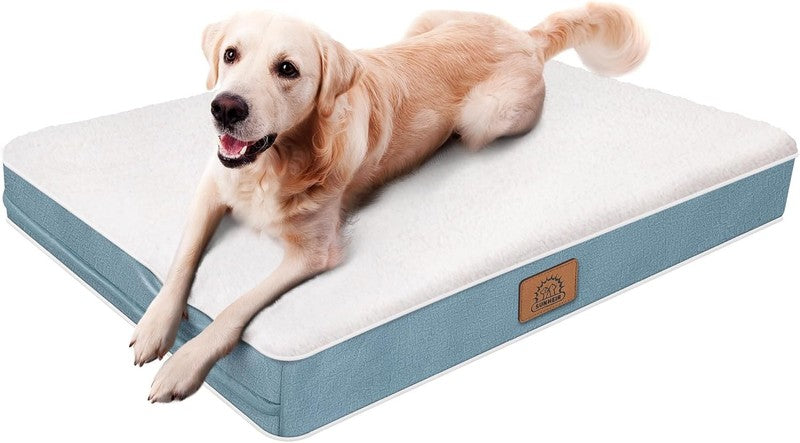 Orthopedic Dog Bed for Large Dogs   Waterproof Crate Bed with Washable Cover6