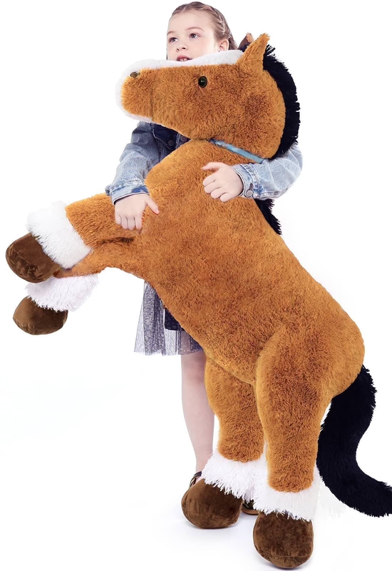 47" Giant Horse Stuffed Animal Large Stuffed Horse Plush Toy0