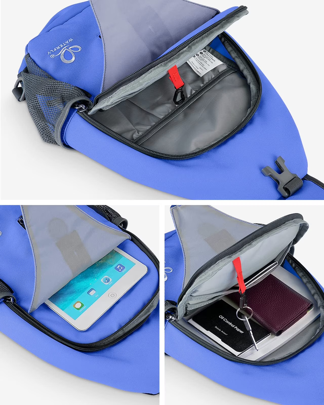 Unisex Hiking Travel Nylon Sling Bag Cross Body Shoulder Chest Bag,Indigo4