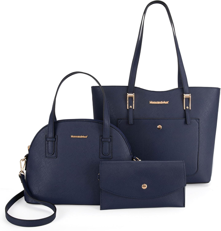 3PCS Purses for Women Tote Bag and Wallet Set Shoulder Satchel Handbags9