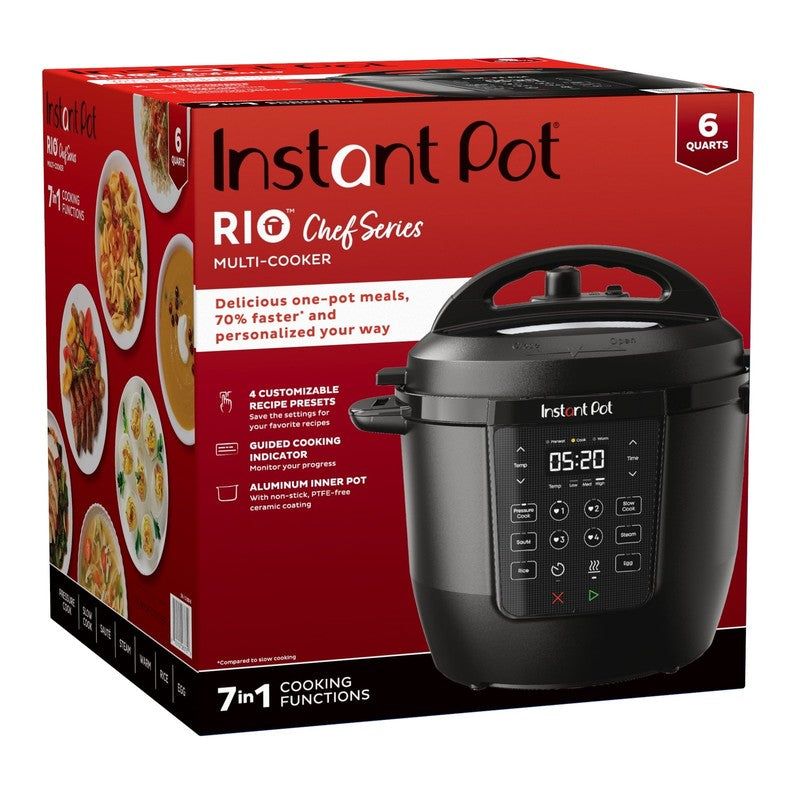 6Qt RIO Chef 7-in-1 Multi Cooker Pressure Slow Cook Black10
