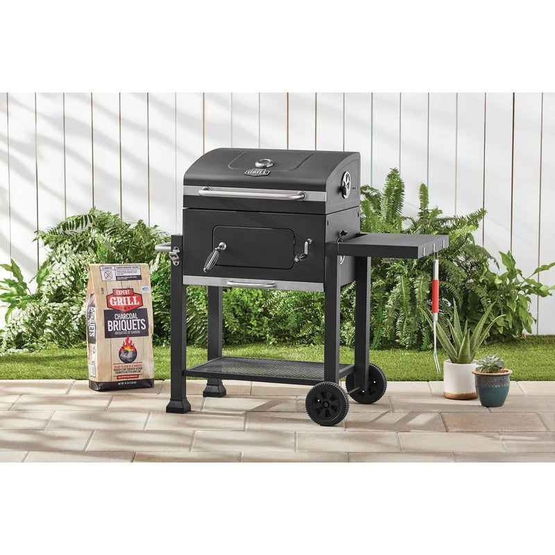 Charcoal Grill, 24 Inch Heavy Duty Charcoal Grill with Wheels, Black1