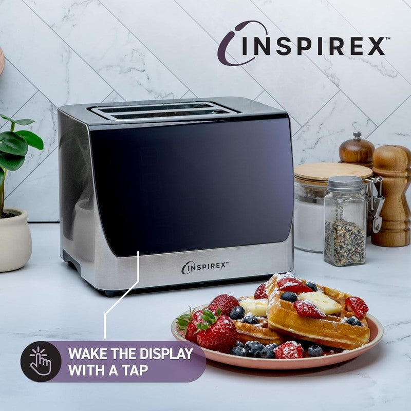 Inspirex Smart Toaster 2-Slice Touchscreen 8 Bread Types 7 Browning Modes SS6