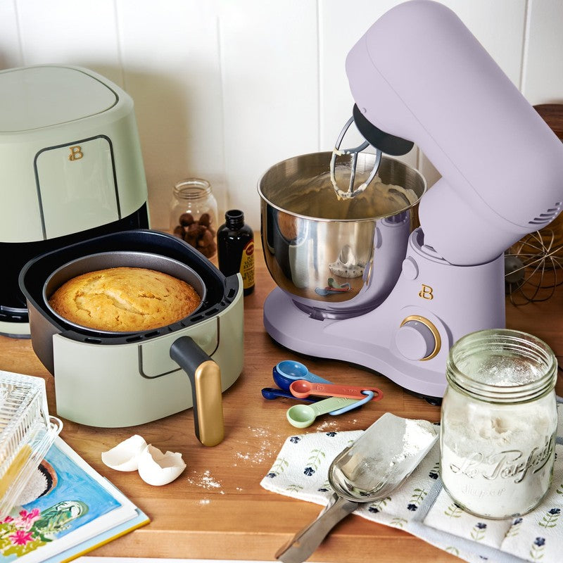 3.5 Qt Stand Mixer Lavender w/ Flat Beater Dough Hook & Wire Whisk7