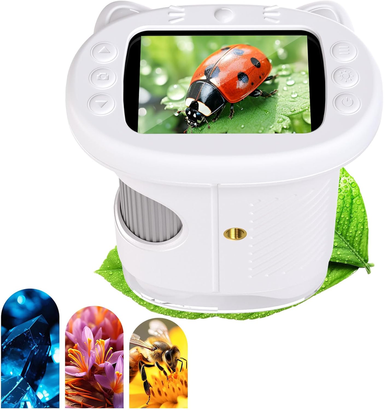 Microscope for Kids, 1000X Handheld Microscope Camera with 2.4" IPS Screen, 108011