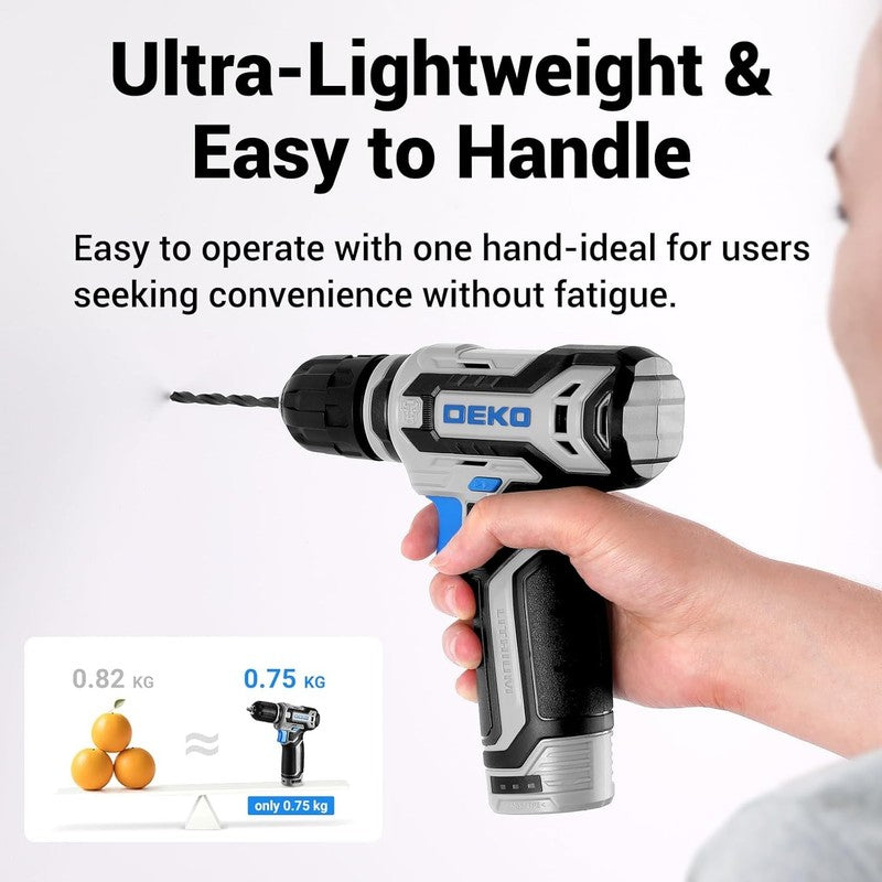 12V Cordless Drill Tool Kit Hand Toolbox Mechanic Set Home Repair Blue5