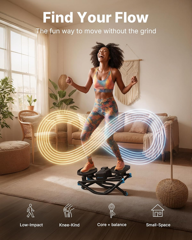 Rocking Stepper Exercise Machine 3D Motion Stair Step Low Impact Balance Board1