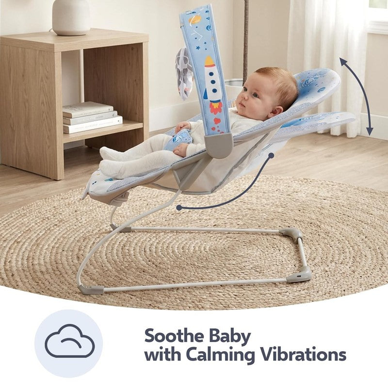 Soothing Baby Bouncer Seat w/ Music Portable Foldable 0 6M Blue3
