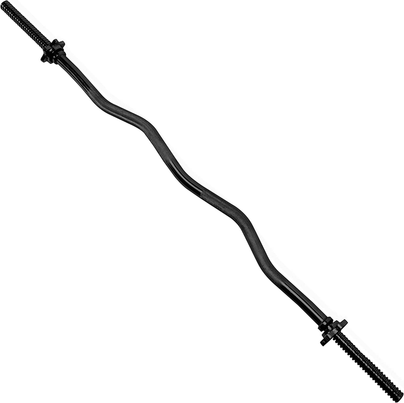 47 Inch Standard Threaded Solid Easy Curl Bar10