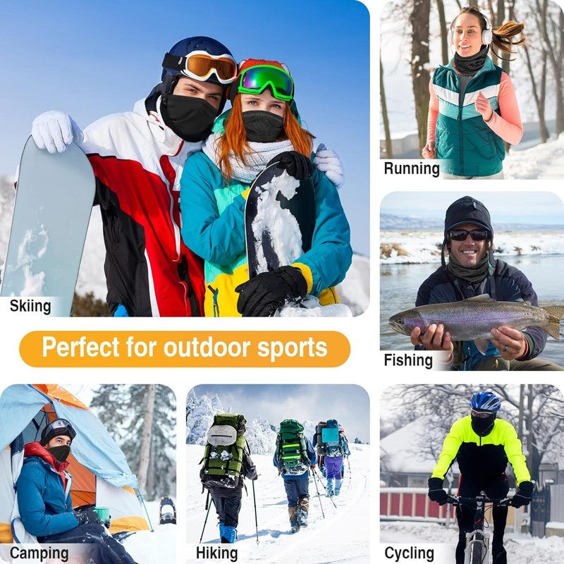 2 Pack Winter Neck Gaiter Warmer for Men&Women,Windproof Face Cover Fleece Face 6