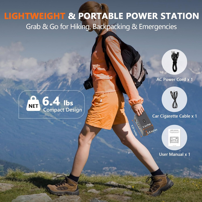 300W Portable Power Station 256Wh Solar Generator LiFePO4 Camping Backup Power1