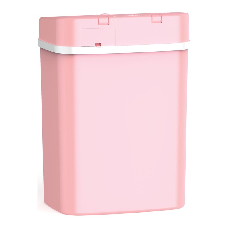 3 Gallon Motion Sensor Bathroom Trash Can, Hands Free Soft Close Lid, Pink7