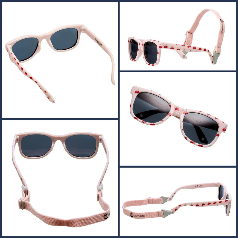 Baby Polarized Sunglasses UV400 Flexible Strap Toddler Infant 0 24 Months6