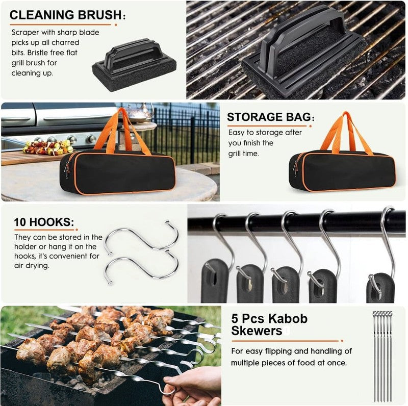 36Pc Griddle Accessories Set for Blackstone Flat Top BBQ Grill4