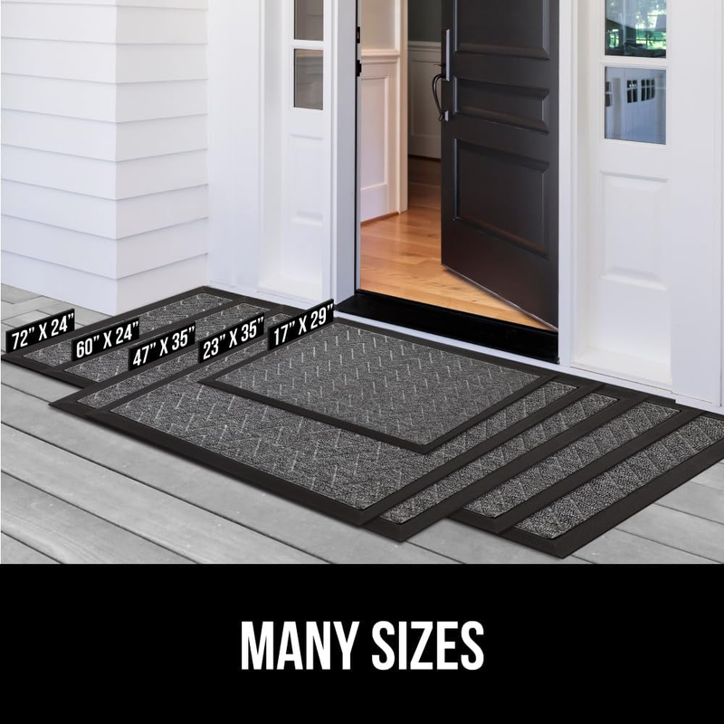 Weathermax All Season Waterproof Doormat 17x29 Gray Indoor Outdoor Rubber7