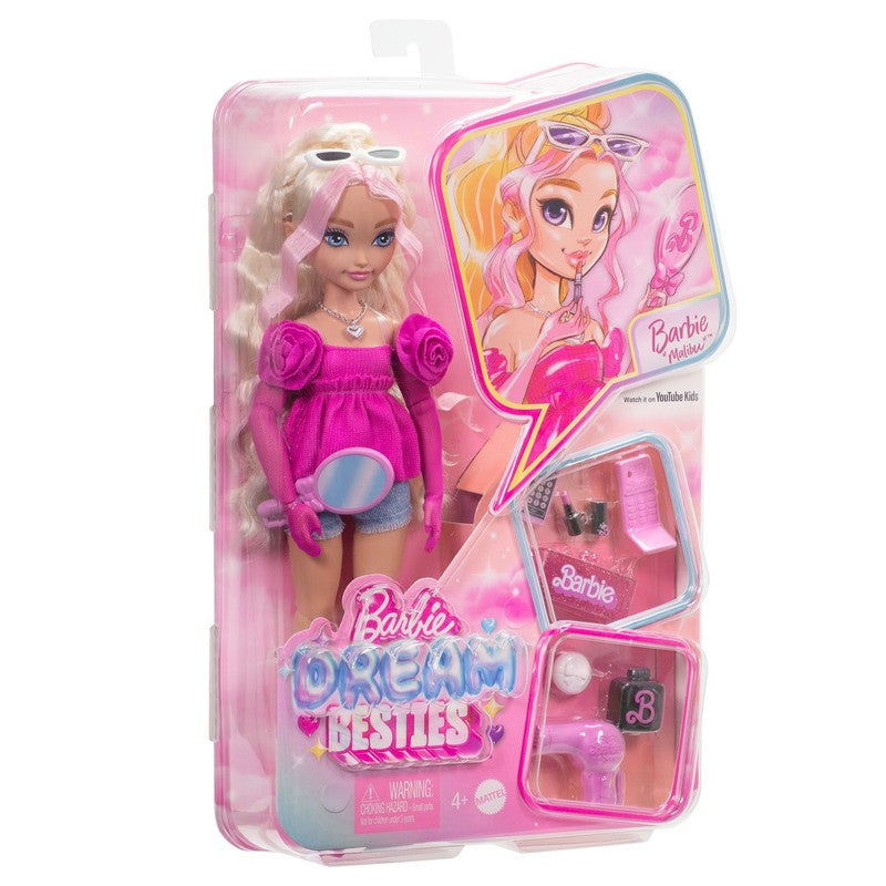 Dream Besties  “Malibu” Fashion Doll with 8 Makeup & Hair Themed Accessories5