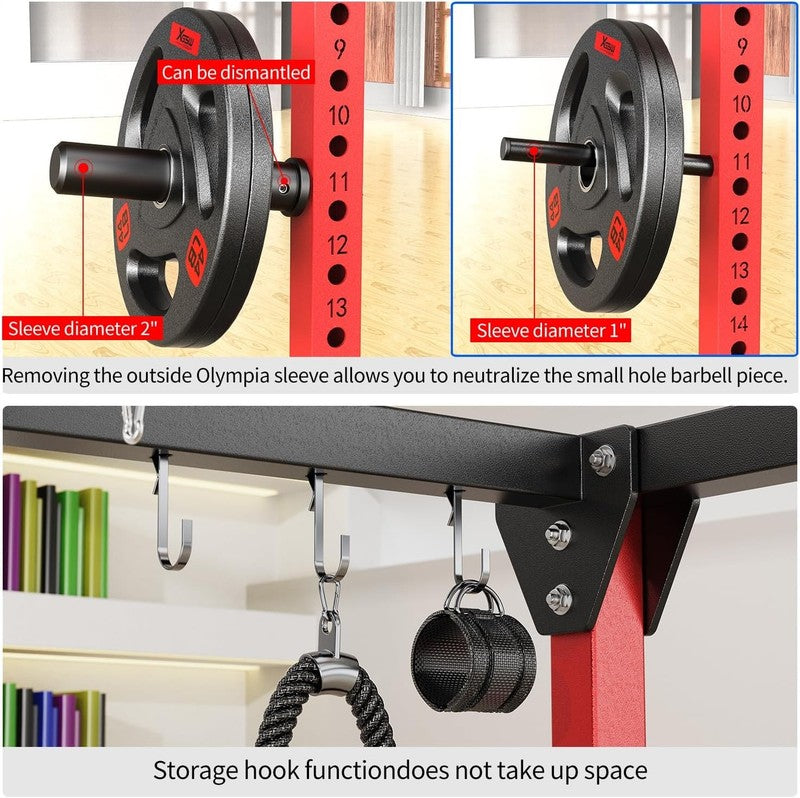 ower Rack Cage Multi-Function Squat Rack Cable Crossover Home Gym  Training4