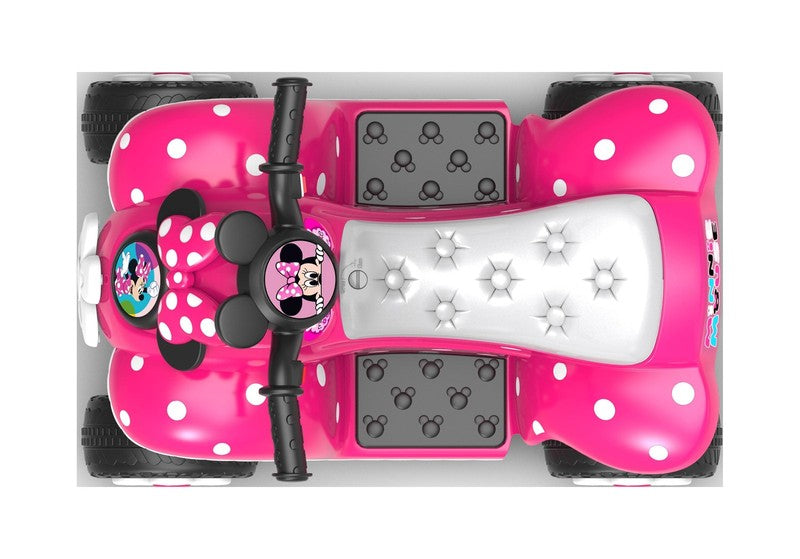 6V Minnie Mouse Quad, Battery Powered Ride-On, Ages 3+6