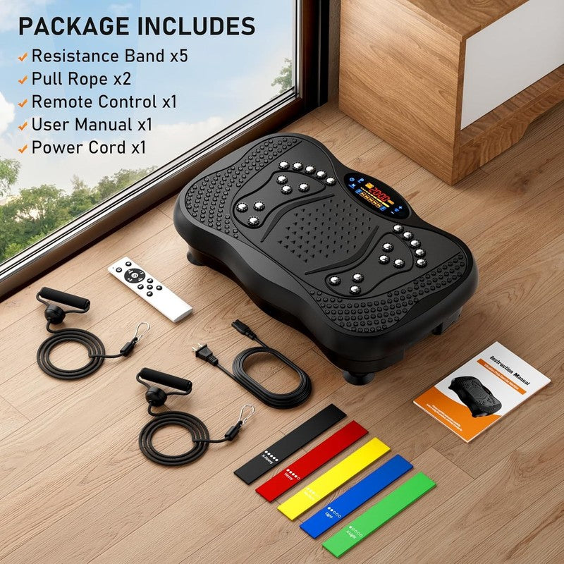 Vibration Plate Exercise Machine, 130 Levels Full Body Workout Vibrating Plate f7