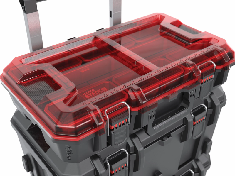 Hyper Stack Heavy Duty 3 Piece Modular Rolling Toolbox System, Black6