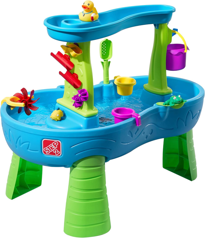 Rain Showers Splash Pond Water Table, Kids Water and Sand Activity Sensory Plays0