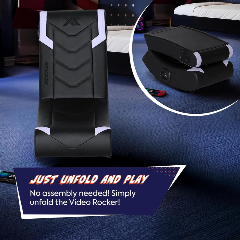 Video Gaming Floor Rocker Chair Foldable w/ Built In Audio for Gamers 5 175